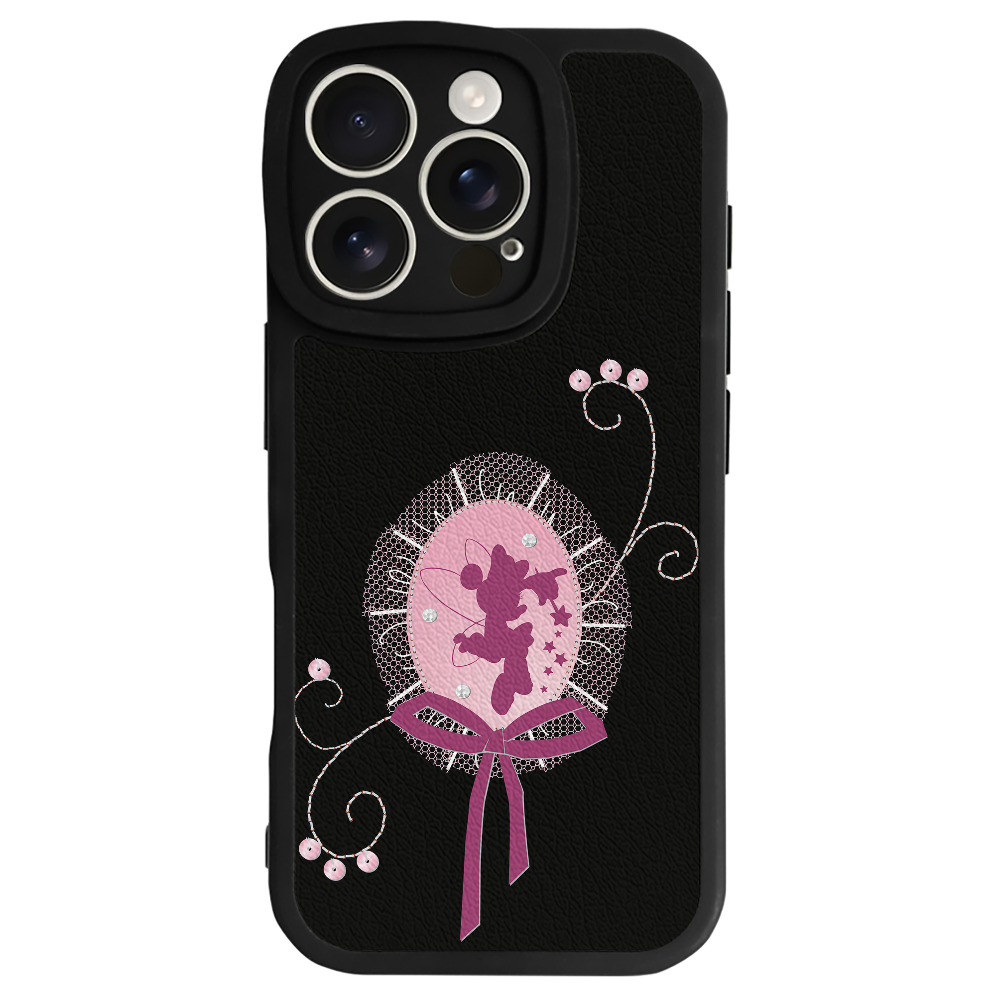 （画像用） ミッキーマウス Mickey Mouse 【iPhone 16シリーズ対応】シリコンスマホケース（レザー調） 材質：シリコン